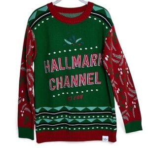 Festive Hallmark Channel #1 Fan Christmas Sweater Sz M